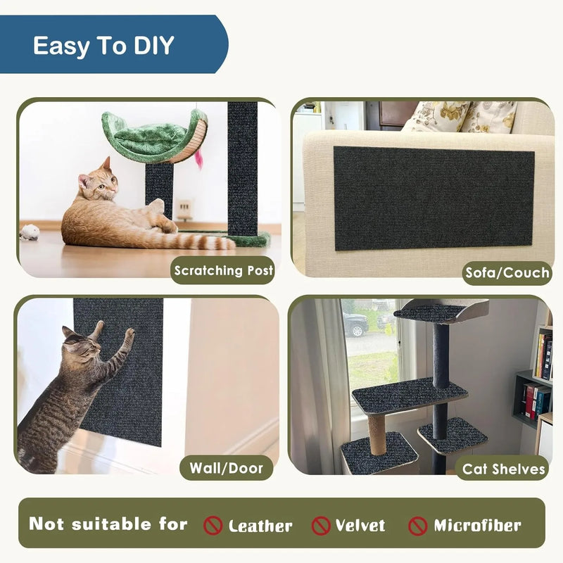 Anti gato scratch esteira aparável auto-adesivo tapete almofada gato pet scratcher móveis