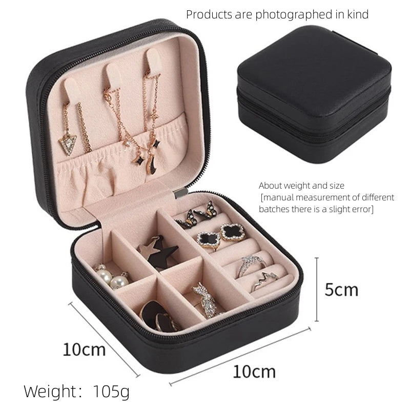 Caixa de armazenamento de camada única de couro clássico preto, branco puro rosa, moda, 1pc
