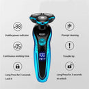 Zozen barbeador elétrico lavável recarregável máquina de barbear elétrica para homens corpo cabelo aparador de barba molhado-seco uso lavável