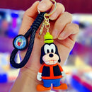 Novo anime disney chaveiro dos desenhos animados mickey mouse minnie lilo & ponto bonito boneca chaveiro ornamento pingente crianças brinquedos presentes