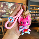 Novo anime disney chaveiro dos desenhos animados mickey mouse minnie lilo & ponto bonito boneca chaveiro ornamento pingente crianças brinquedos presentes