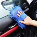 1/2 pçs luva de lavagem de carro microfibra chenille esponja de lavagem de carro cuidados livres lavagem detalhando escova almofada multifuncional ferramenta de limpeza automática