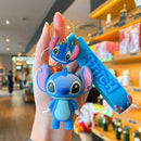 Novo anime disney chaveiro dos desenhos animados mickey mouse minnie lilo & ponto bonito boneca chaveiro ornamento pingente crianças brinquedos presentes