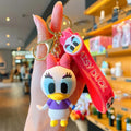 Novo anime disney chaveiro dos desenhos animados mickey mouse minnie lilo & ponto bonito boneca chaveiro ornamento pingente crianças brinquedos presentes