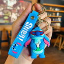 Novo anime disney chaveiro dos desenhos animados mickey mouse minnie lilo & ponto bonito boneca chaveiro ornamento pingente crianças brinquedos presentes