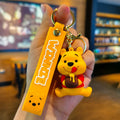 Novo anime disney chaveiro dos desenhos animados mickey mouse minnie lilo & ponto bonito boneca chaveiro ornamento pingente crianças brinquedos presentes