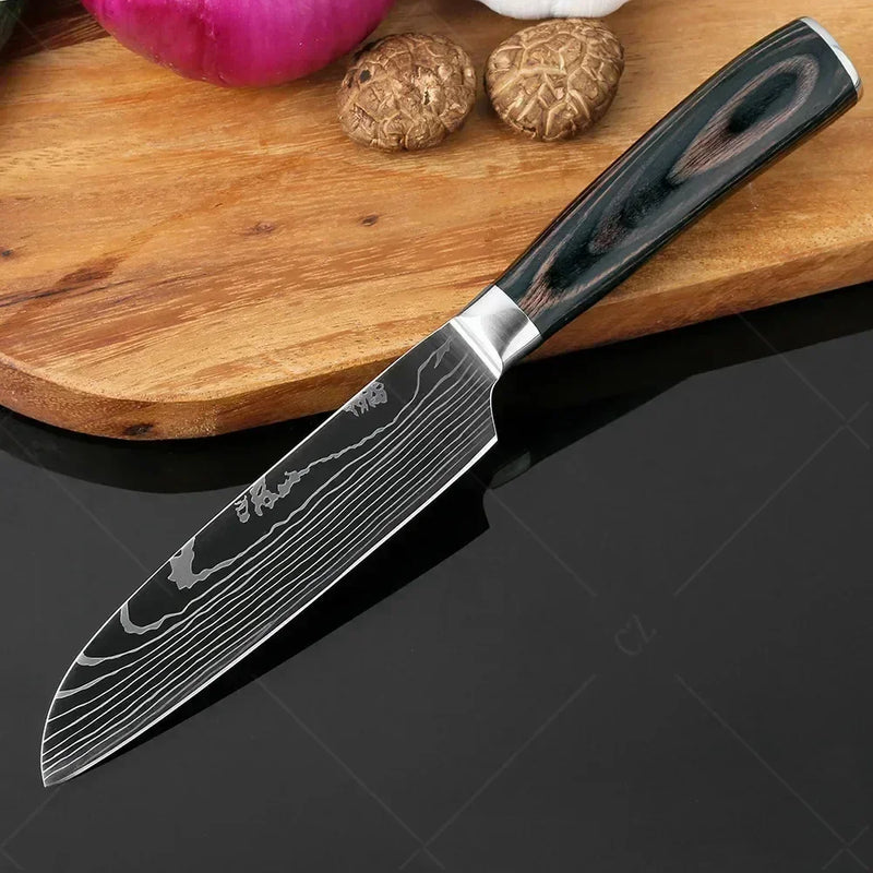 Damasco faca do chef facas de cozinha conjunto profissional desossa faca cutelo