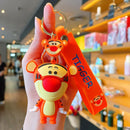 Novo anime disney chaveiro dos desenhos animados mickey mouse minnie lilo & ponto bonito boneca chaveiro ornamento pingente crianças brinquedos presentes