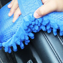 1/2 pçs luva de lavagem de carro microfibra chenille esponja de lavagem de carro cuidados livres lavagem detalhando escova almofada multifuncional ferramenta de limpeza automática