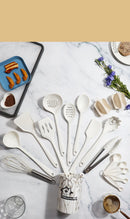 Rosa 18 pçs grau alimentício silicone cozinha panelas utensílios turner espátula colher de medição prático ferramenta cozinha conjunto