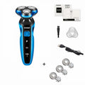 Zozen barbeador elétrico lavável recarregável máquina de barbear elétrica para homens corpo cabelo aparador de barba molhado-seco uso lavável