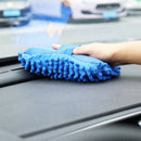 1/2 pçs luva de lavagem de carro microfibra chenille esponja de lavagem de carro cuidados livres lavagem detalhando escova almofada multifuncional ferramenta de limpeza automática