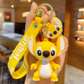 Novo anime disney chaveiro dos desenhos animados mickey mouse minnie lilo & ponto bonito boneca chaveiro ornamento pingente crianças brinquedos presentes