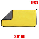 Toalha de limpeza de microfibra, grosso, macio, pano de secagem, lavagem do corpo do carro