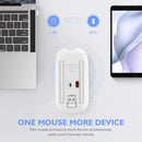 Mouse sem fio recarregável led retroiluminado computador portátil receptor bluetooth modo duplo