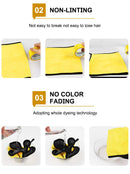 Seametal toalha de lavagem de carro de microfibra dupla face toalhas para lavagem de carro