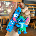 Novo anime disney chaveiro dos desenhos animados mickey mouse minnie lilo & ponto bonito boneca chaveiro ornamento pingente crianças brinquedos presentes