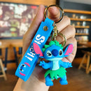 Novo anime disney chaveiro dos desenhos animados mickey mouse minnie lilo & ponto bonito boneca chaveiro ornamento pingente crianças brinquedos presentes