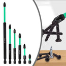 1pc 25-150mm pz2 chave de fenda magnética bits resistente longo poidriv chave de fenda bit 1/4 Polegada 6.35mm hex haste chave de fenda ferramenta de mão