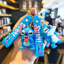 Novo anime disney chaveiro dos desenhos animados mickey mouse minnie lilo & ponto bonito boneca chaveiro ornamento pingente crianças brinquedos presentes