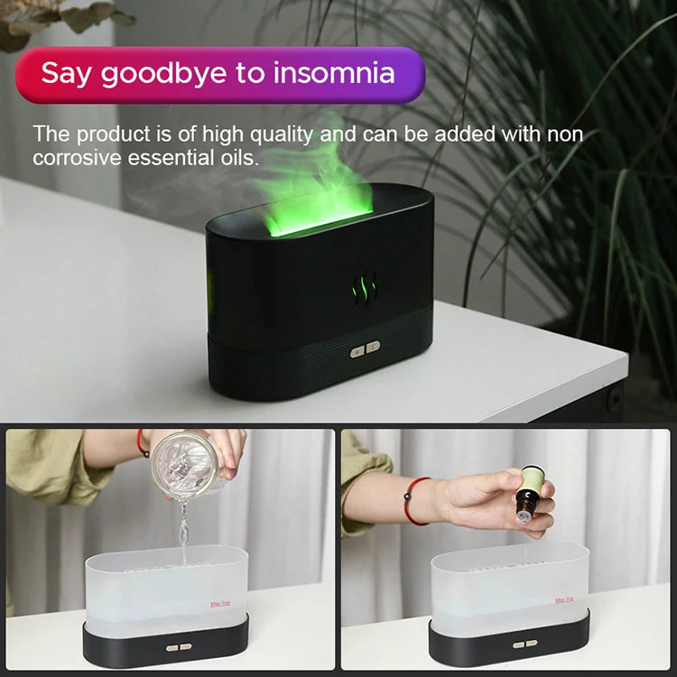 Kinscoter aroma difusor umidificador de ar ultra-sônico fabricante névoa fria fogger led óleo essencial chama lâmpada difusor