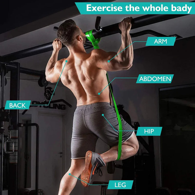 Faixa de resistência resistente látex esportes elástico