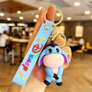 Novo anime disney chaveiro dos desenhos animados mickey mouse minnie lilo & ponto bonito boneca chaveiro ornamento pingente crianças brinquedos presentes