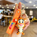 Novo anime disney chaveiro dos desenhos animados mickey mouse minnie lilo & ponto bonito boneca chaveiro ornamento pingente crianças brinquedos presentes