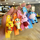 Novo anime disney chaveiro dos desenhos animados mickey mouse minnie lilo & ponto bonito boneca chaveiro ornamento pingente crianças brinquedos presentes
