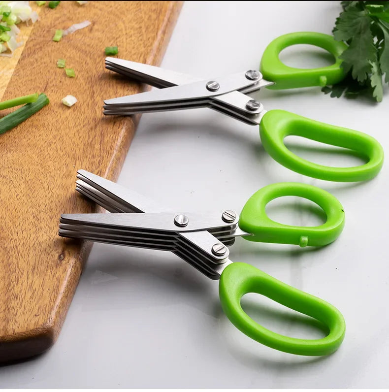 Tesoura de cozinha multifuncional de aço inoxidável, 3/5 camadas