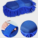 1/2 pçs luva de lavagem de carro microfibra chenille esponja de lavagem de carro cuidados livres lavagem detalhando escova almofada multifuncional ferramenta de limpeza automática