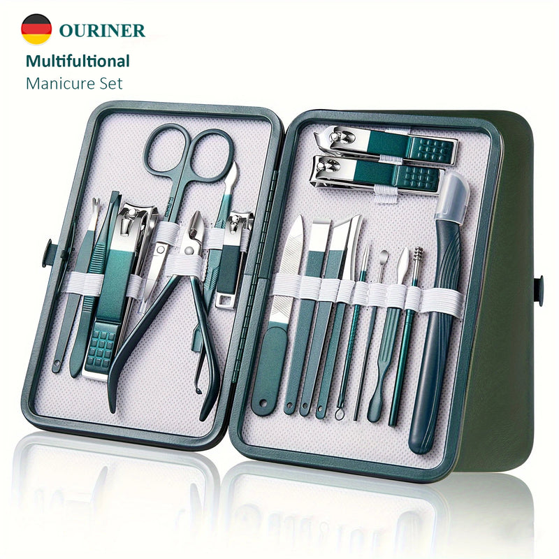 Kit profissional de cuidados com unhas com Conjunto de manicure e pedicure em aço inoxidável