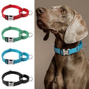 Coleira de cachorro de nylon personalizada, coleira reflexiva para cães, colar personalizado para animais de estimação com alça para cães pequenos, médios e grandes, pitbull