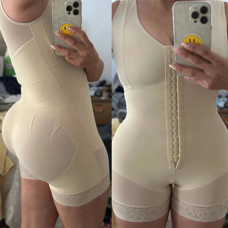 Corpo inteiro shapewear compressão cinto fajas colombiano roupa interior corretiva barriga controle