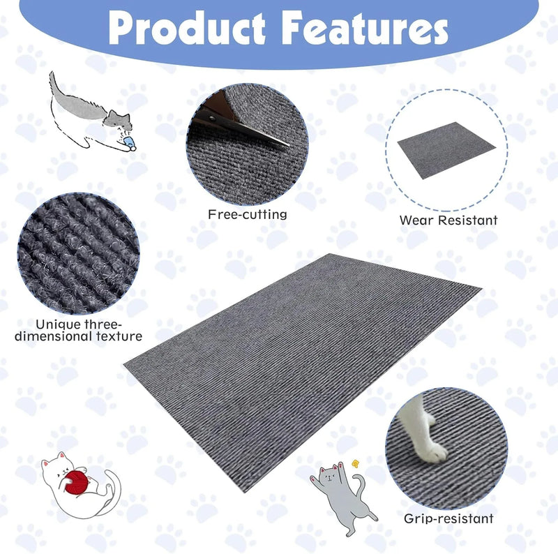 Anti gato scratch esteira aparável auto-adesivo tapete almofada gato pet scratcher móveis
