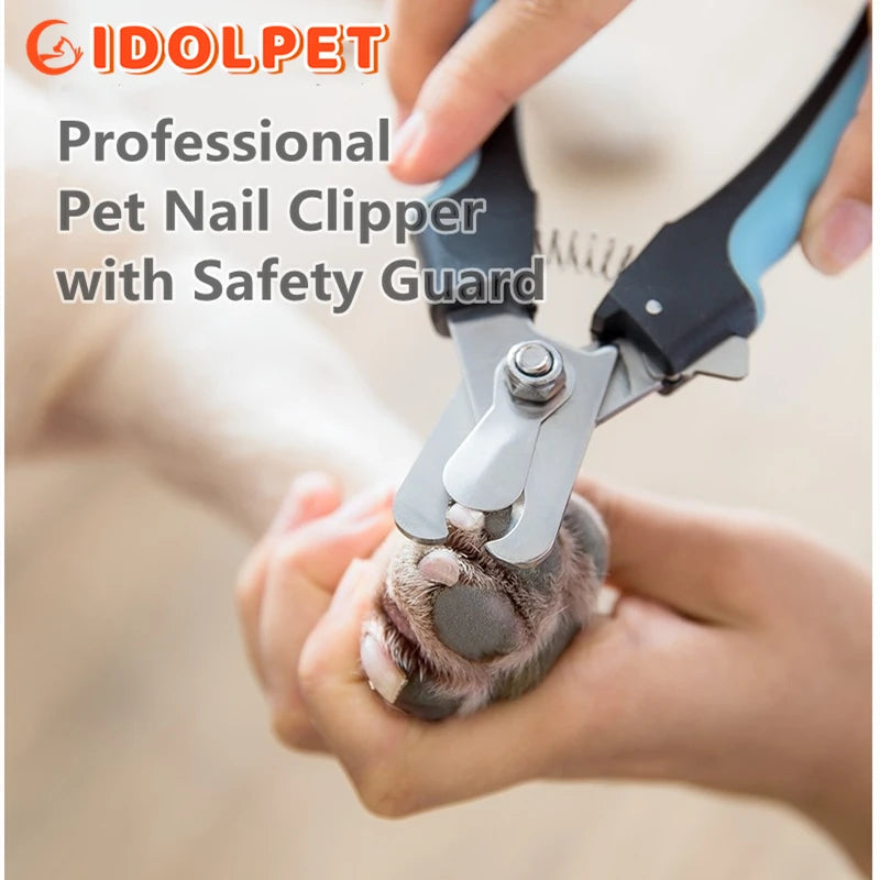 Cortador de unhas profissional para animais de estimação com guarda de segurança