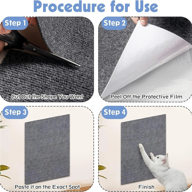 Anti gato scratch esteira aparável auto-adesivo tapete almofada gato pet scratcher móveis