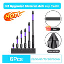 Chave de fenda magnética antiderrapante Bits, Phillips à prova de choque, Impact Bits, Hex Shank, Alloy Steel Bits, Adequado para ferramentas elétricas, 6 pcs, 12 pcs