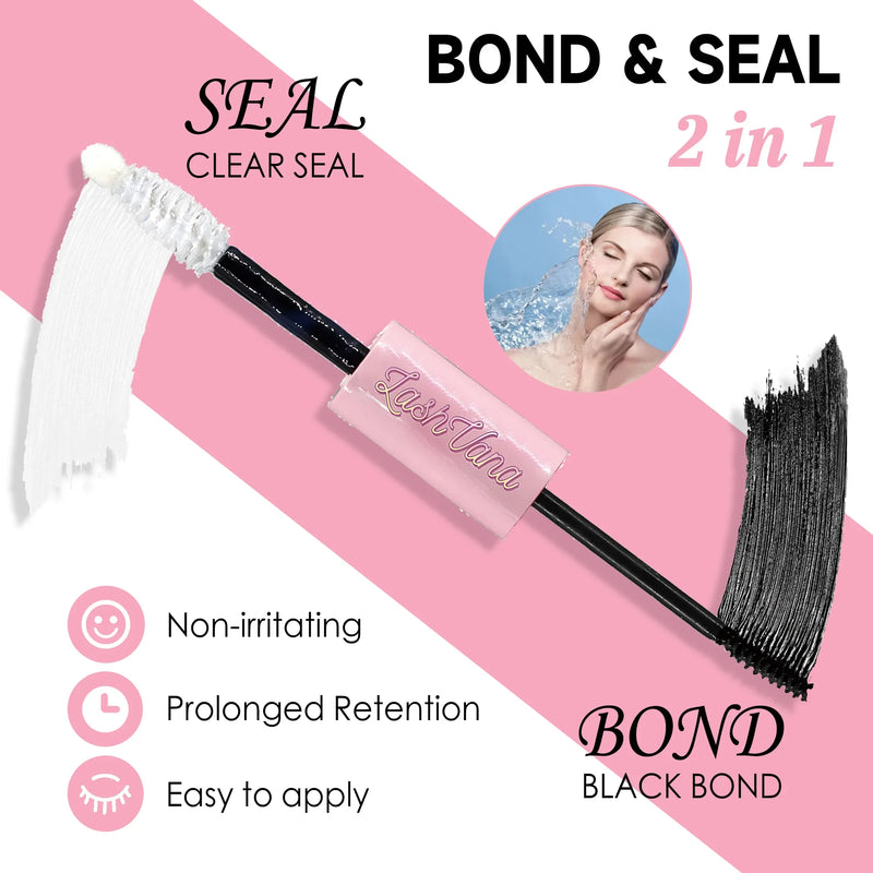 Diy kit de extensão de cílios cílios 200 peças clusters lash bond & seal