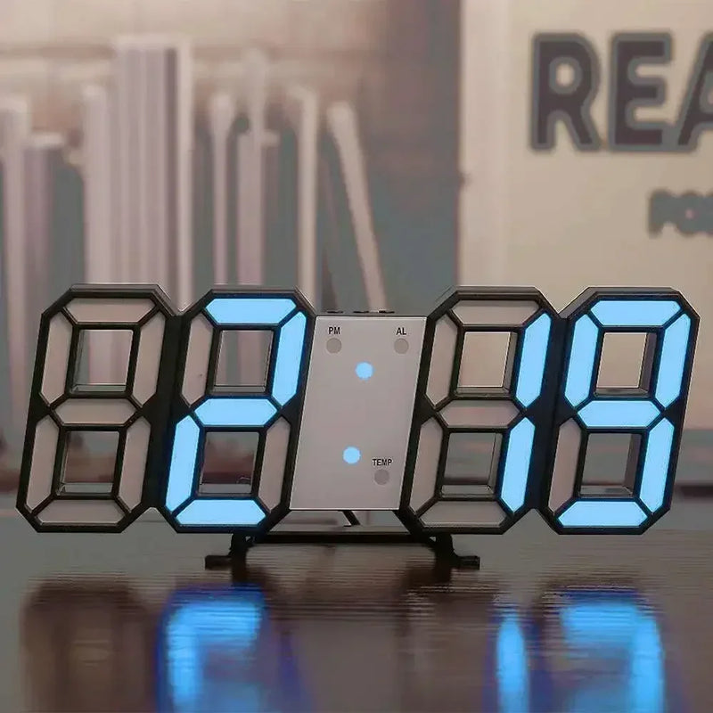 3d led relógio digital decoração de parede brilho modo noturno decoração para o quarto relógio eletrônico ajustável decoração do quarto estética