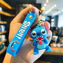 Novo anime disney chaveiro dos desenhos animados mickey mouse minnie lilo & ponto bonito boneca chaveiro ornamento pingente crianças brinquedos presentes