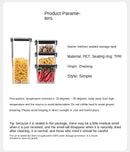 Frascos de plástico selados para cozinha, organizador de armazenamento de grãos, tanque grande, caixa à prova de umidade, frascos de tempero doméstico