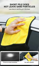 Seametal toalha de lavagem de carro de microfibra dupla face toalhas para lavagem de carro