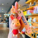Novo anime disney chaveiro dos desenhos animados mickey mouse minnie lilo & ponto bonito boneca chaveiro ornamento pingente crianças brinquedos presentes