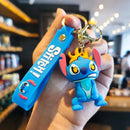 Novo anime disney chaveiro dos desenhos animados mickey mouse minnie lilo & ponto bonito boneca chaveiro ornamento pingente crianças brinquedos presentes