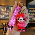 Novo anime disney chaveiro dos desenhos animados mickey mouse minnie lilo & ponto bonito boneca chaveiro ornamento pingente crianças brinquedos presentes