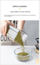 Frascos de plástico selados para cozinha, organizador de armazenamento de grãos, tanque grande, caixa à prova de umidade, frascos de tempero doméstico