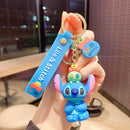Novo anime disney chaveiro dos desenhos animados mickey mouse minnie lilo & ponto bonito boneca chaveiro ornamento pingente crianças brinquedos presentes