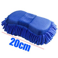 1/2 pçs luva de lavagem de carro microfibra chenille esponja de lavagem de carro cuidados livres lavagem detalhando escova almofada multifuncional ferramenta de limpeza automática