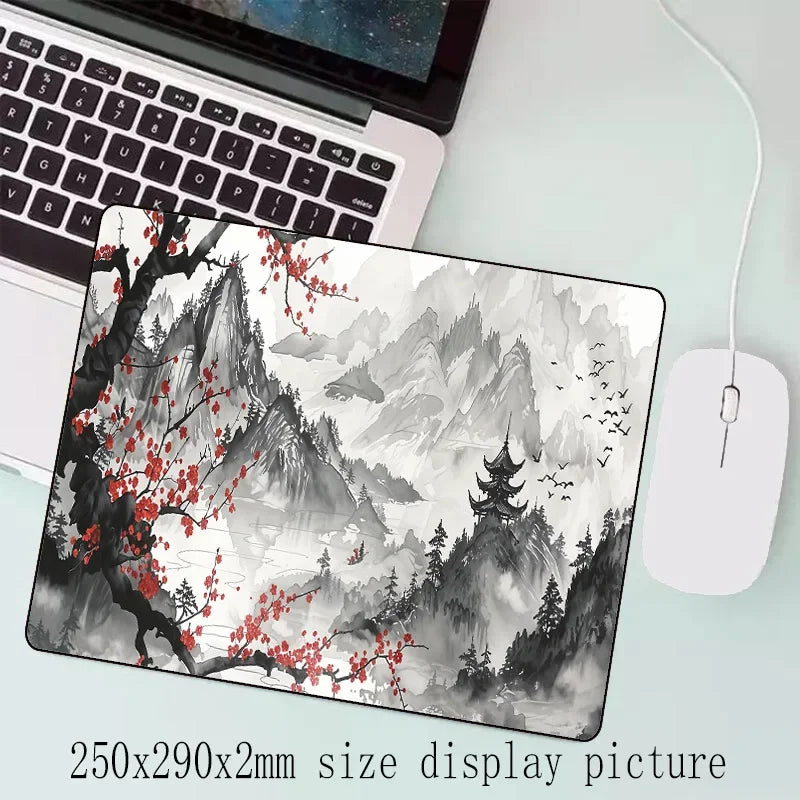 Sakura cenário mouse pad grande